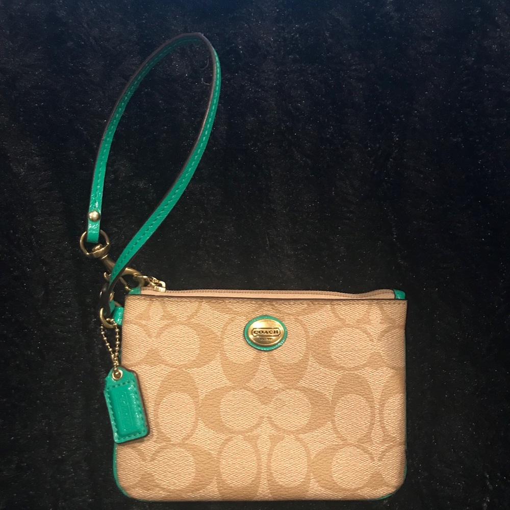 Coach wristlet with real strap